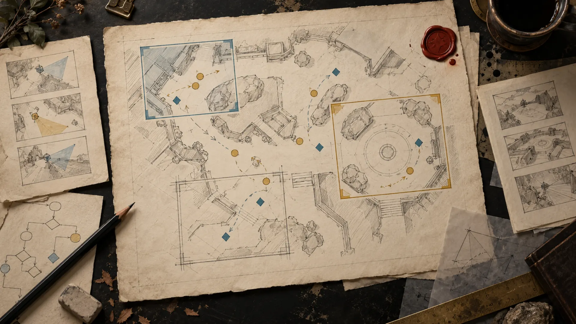 A workbench for camera choices and unfinished judgments